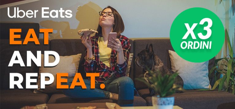 15€ di sconto su Uber Eats per gli studenti su ognuno dei primi 3 acquisti!