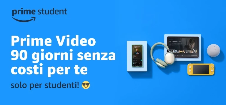 Amazon Prime Video Sconto Studenti e Giovani 18-22 anni: 90 giorni SENZA COSTI!😎