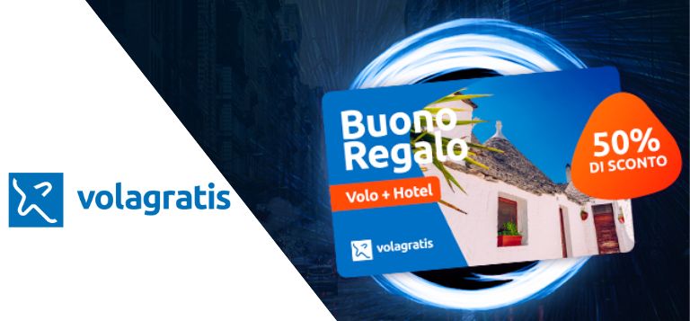 Volagratis, speciale Black Friday - 50% di sconto sui Buoni regalo