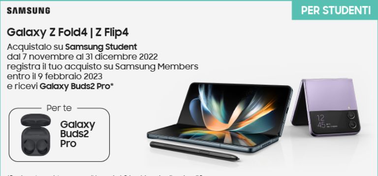 Acquista Samsung Galaxy Z Fold4 | Z Flip4 ad un prezzo imperdibile!