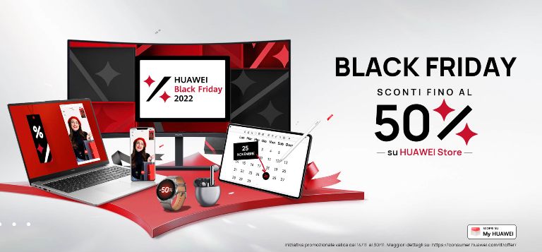 Huawei black friday: fino al -50% sconto studenti +8% extra su tutto!