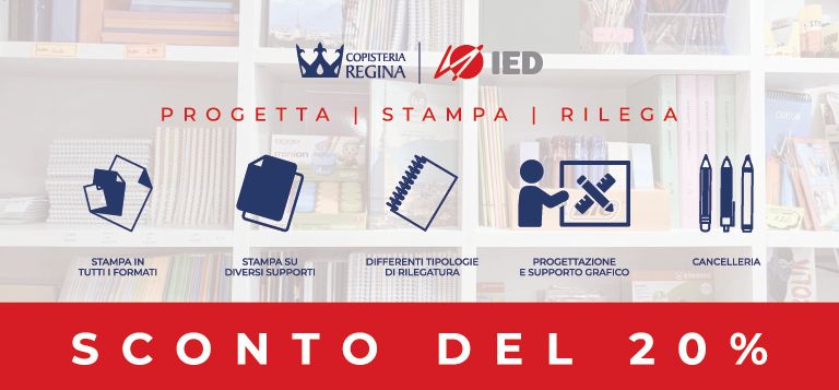 Copisteria Regina: -20% su prodotti e servizi!