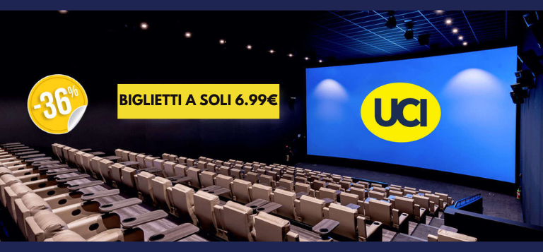 Biglietti UCI Cinemas a soli 6.99€