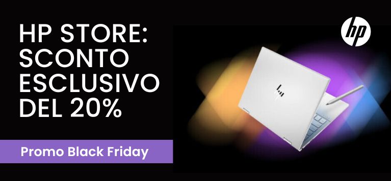 HP STORE Black Friday: - 20% di sconto sui top prodotti fino all'1/12!