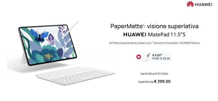 Huawei: MatePad 11.5”S sconto studenti