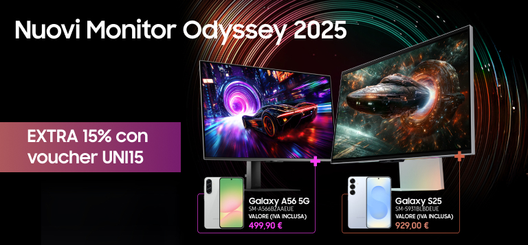 Nuovi Monitor Odyssey 2025 - Samsung sconto studenti