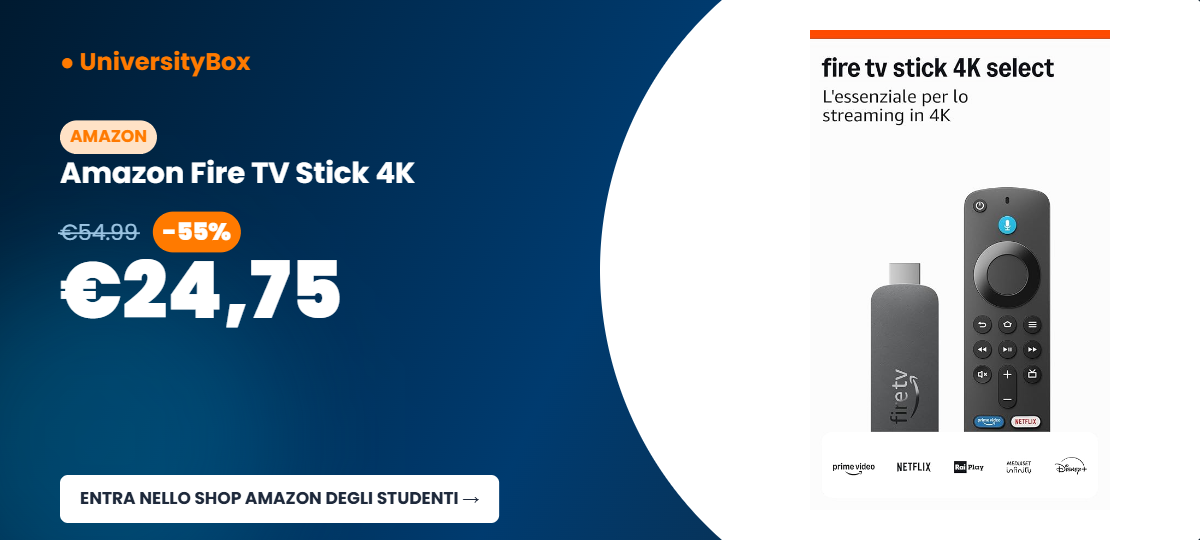 Amazon Fire TV Stick 4K (Ultimo Modello): Sconto Esclusivo del -55% per lo Streaming in Ultra HD con Alexa