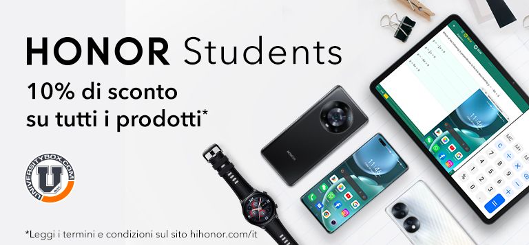 Honor: fino al -30% + 10% EXTRA
