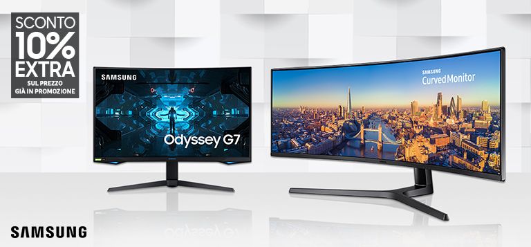 Samsung: extra 10% di sconto sul prezzo già in promozione di tutti i Monitor!