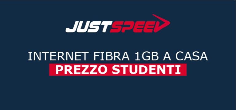 JustSpeed: la fibra ultraveloce a casa tua a prezzo studenti + €50 bonus!