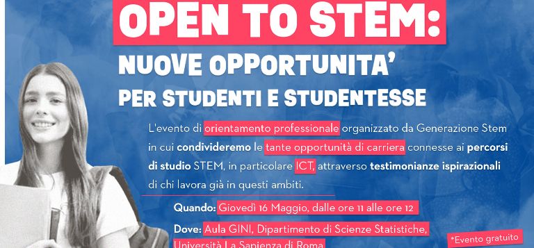 Open to STEM: nuove opportunità per studenti e studentesse!