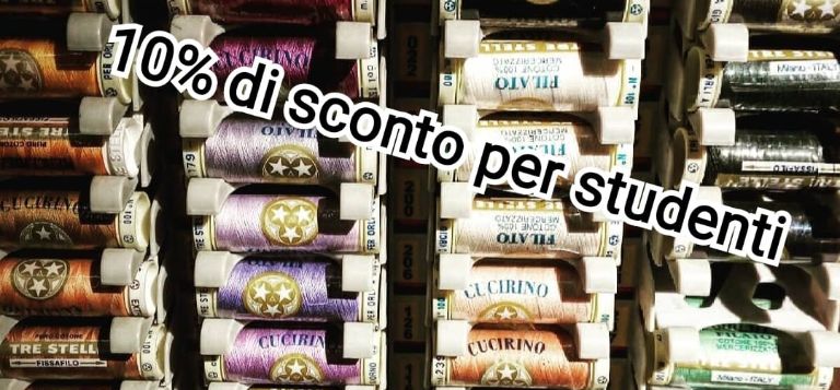 10% di sconto per tutti i professori e gli studenti di moda e fashion design
