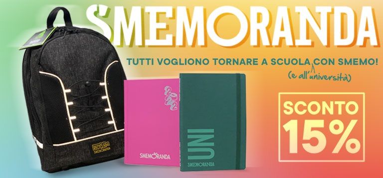 15% di sconto Smemoranda su tutti i prodotti per studenti!