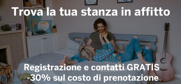 30% di sconto per gli studenti sulle Stanze in affitto!