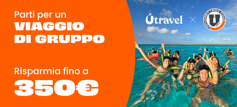 Extra sconto studenti: fino a 350€ di sconto sul tuo prossimo viaggio di gruppo con Universitari!